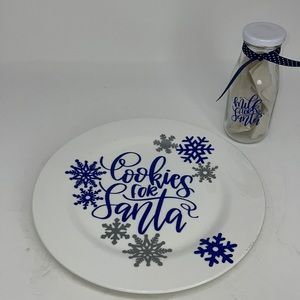 New Cookies for Santa Plate & Milk for Santa - Jar
